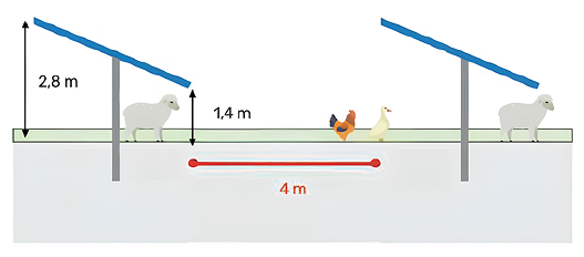 Schéma hauteur panneaux solaires agrivoltaisme